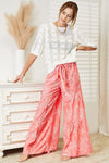 Tropical Floral Tiered Wide Leg Pants - The Maverick Life