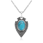 Vintage Styled .925 Sterling Silver Natural Stone Pendant Necklace - The Maverick Life