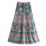 A-Line Floral Boho Maxi Skirt - The Maverick Life