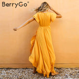Yellow Boho Chic Wrap Dress - The.MaverickLife