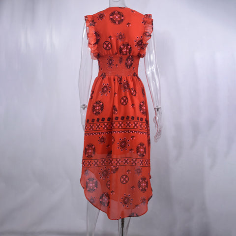 Chic Sixties Ruffled Midi Dress | The Maverick Life