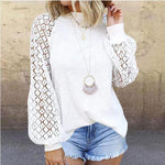 Elegant Hollowed out Lace Blouse - The.MaverickLife