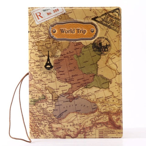 World Map Passport Cover - The.MaverickLife