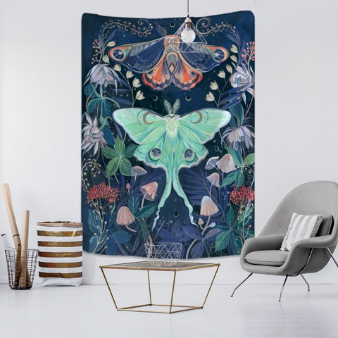 Modern Psychedelic Butterfly & Mushroom Nordic Styled Wall Hanging - The.MaverickLife