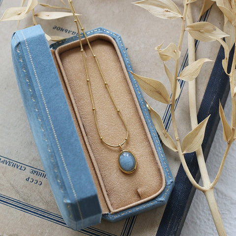 Vintage Aquamarine Pendant Necklace - The.MaverickLife