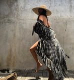 Retro Long Summer Beach Kimono with removable Sash Belt - The.MaverickLife