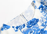 Blue Floral Boho Midi Dress - The.MaverickLife