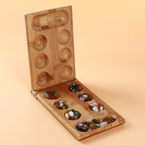Wooden Portable Mancala (African Gem Chess) Game - The.MaverickLife