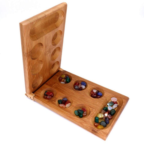 Wooden Portable Mancala (African Gem Chess) Game - The.MaverickLife