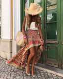 Bohemian Assymetrical Cotton High Low Skirt - The.MaverickLife